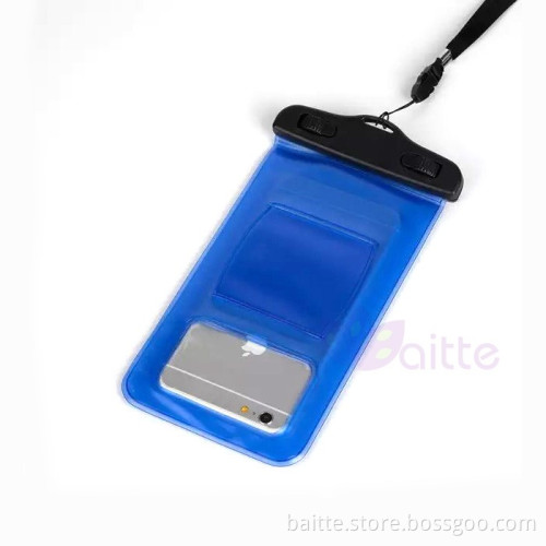 Touchscreen EVI material use underwater for choice waterproof phone pouch